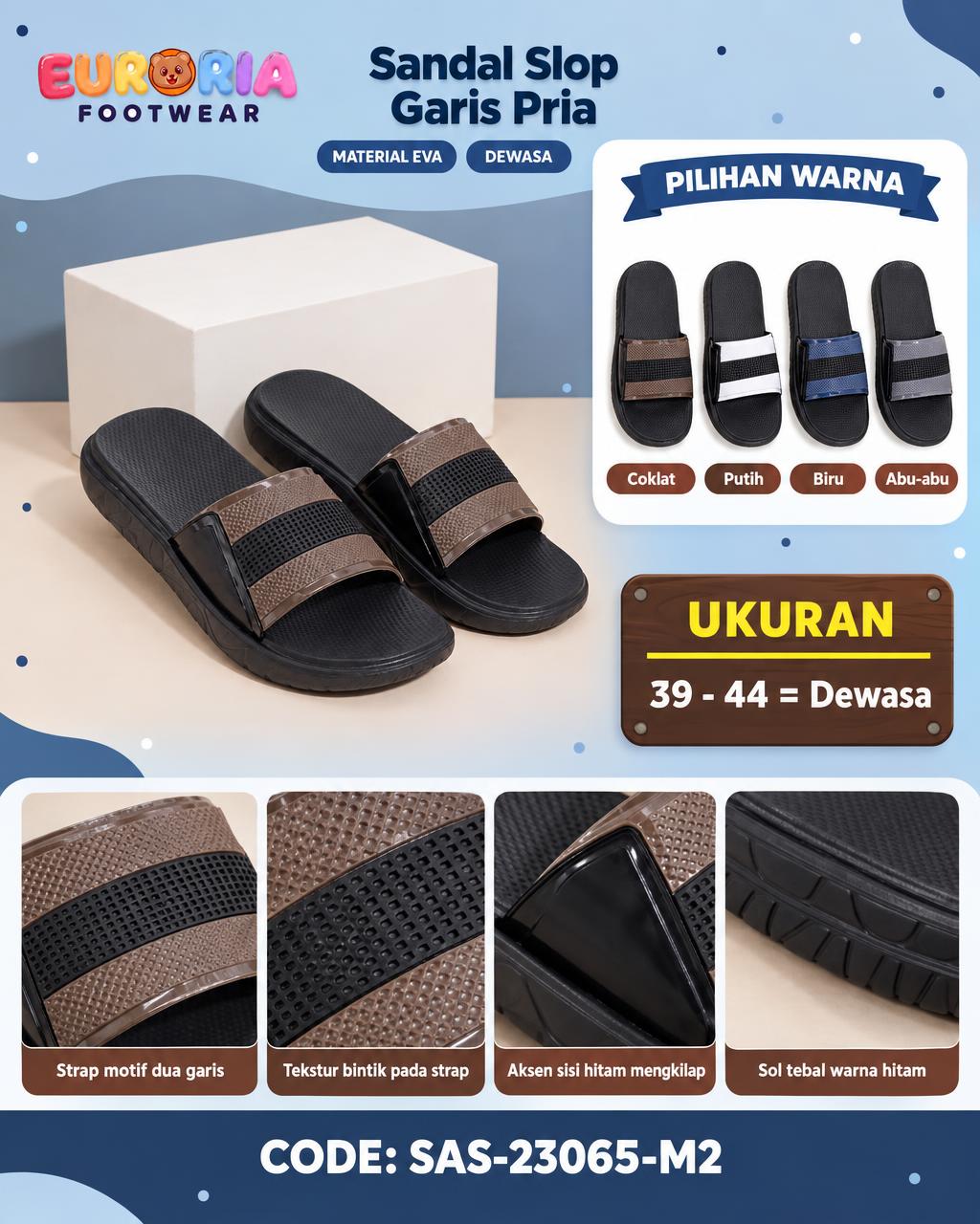 Sandal Pria Dewasa Desain Modern Sporty Trendy