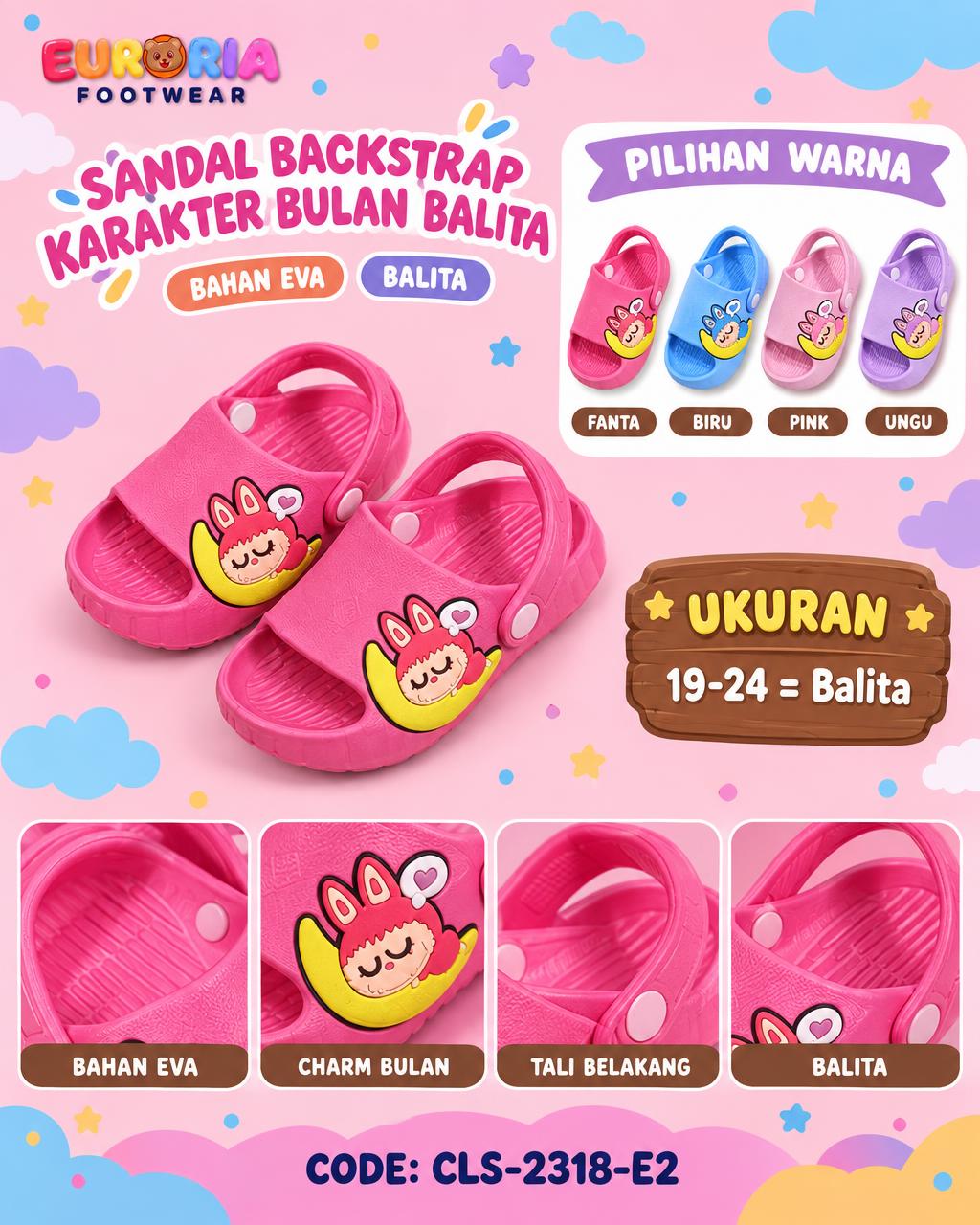 Sandal Tali Bulan Kuning Bayi