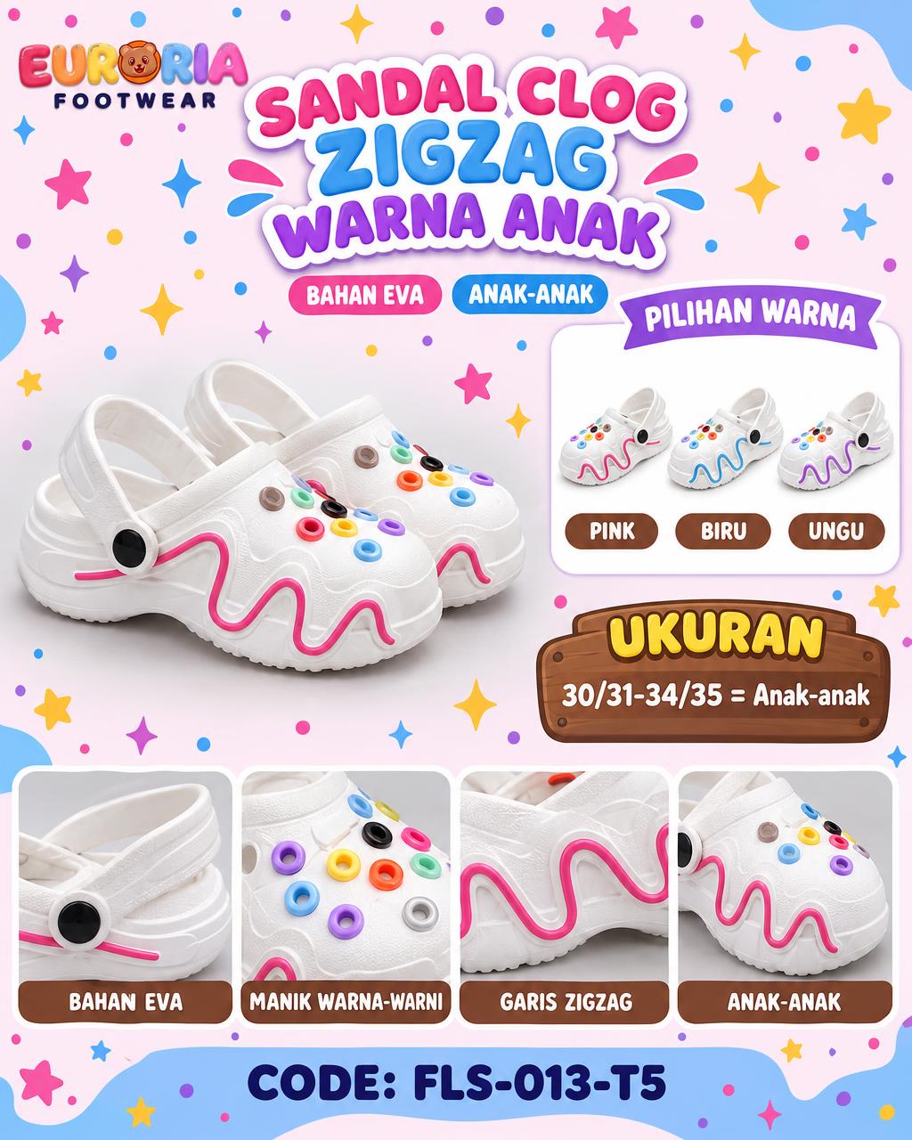 Sandal Baim Zigzag Tanggung