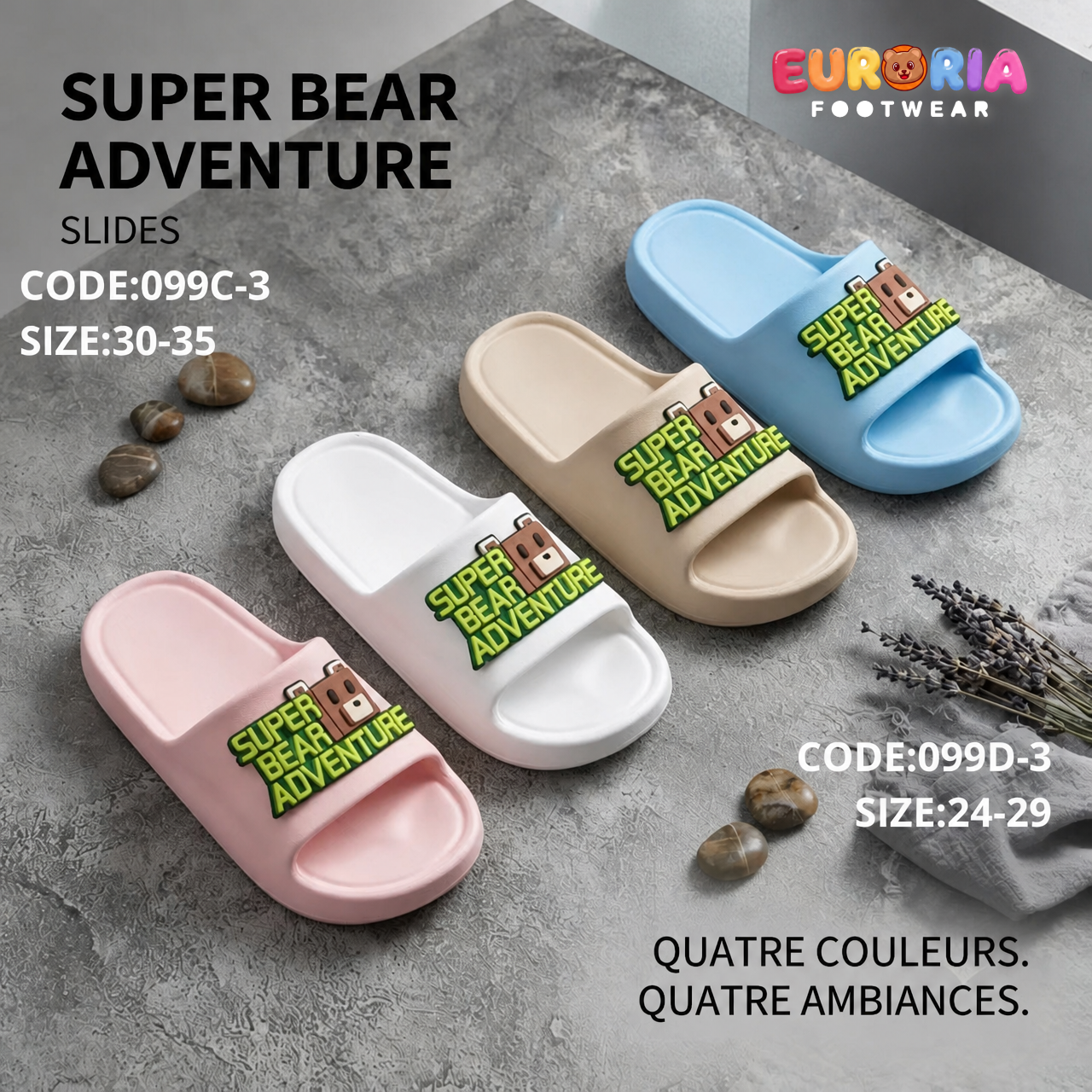 Sandal Slop Super Bear Pink Anak