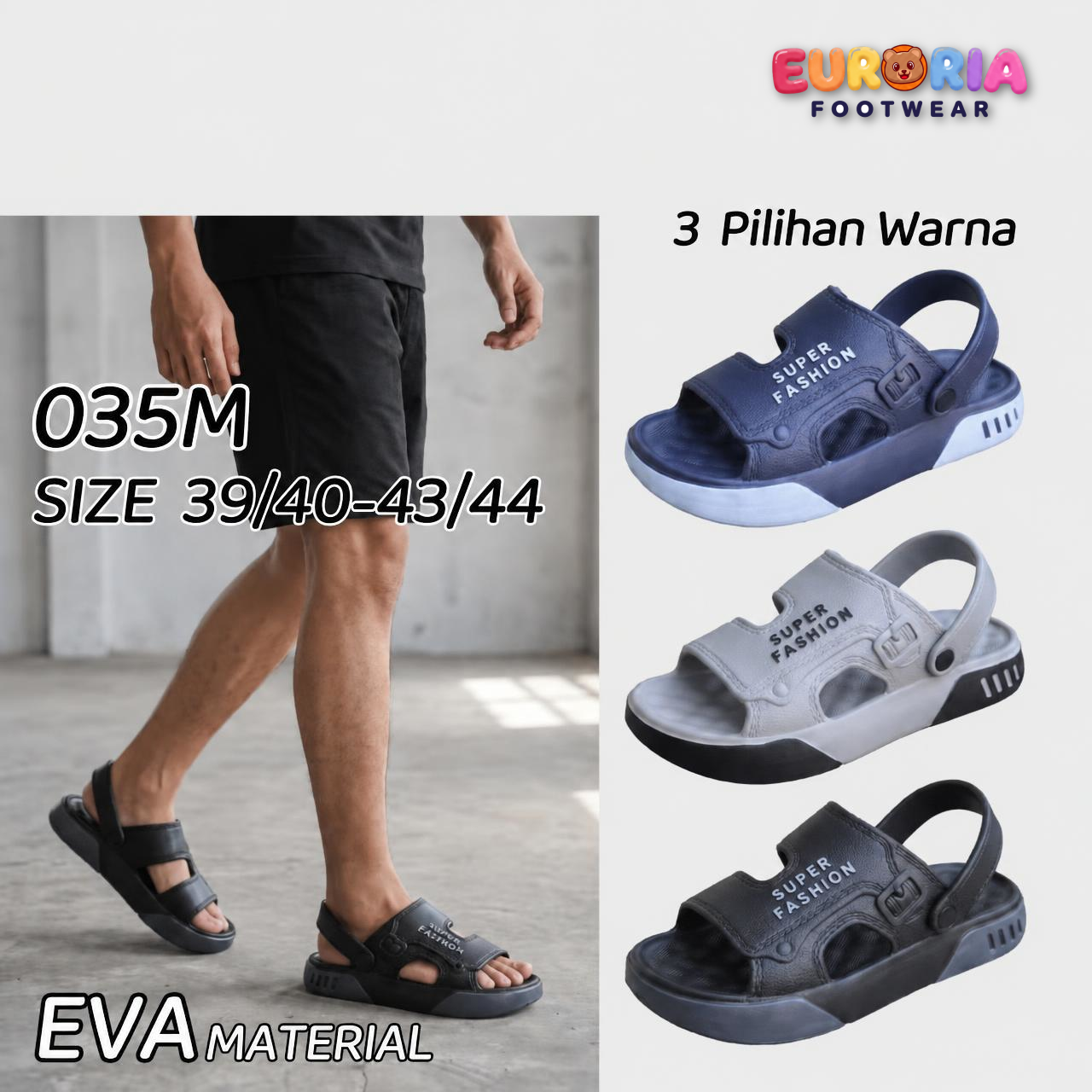 Pria Dewasa Sporty Super Fashion Kombinasi Warna Menarik