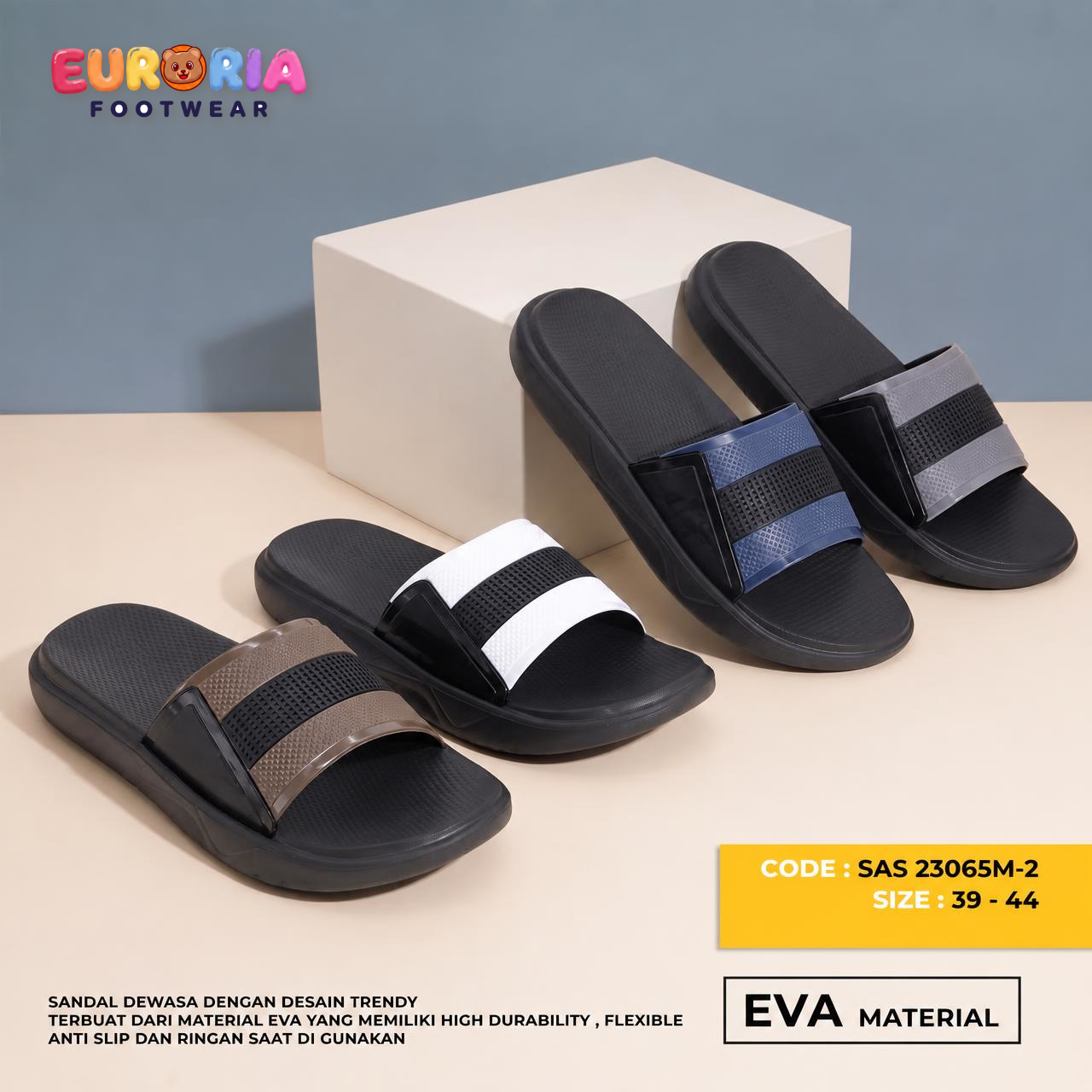 Sandal Pria Dewasa Desain Modern Sporty Trendy